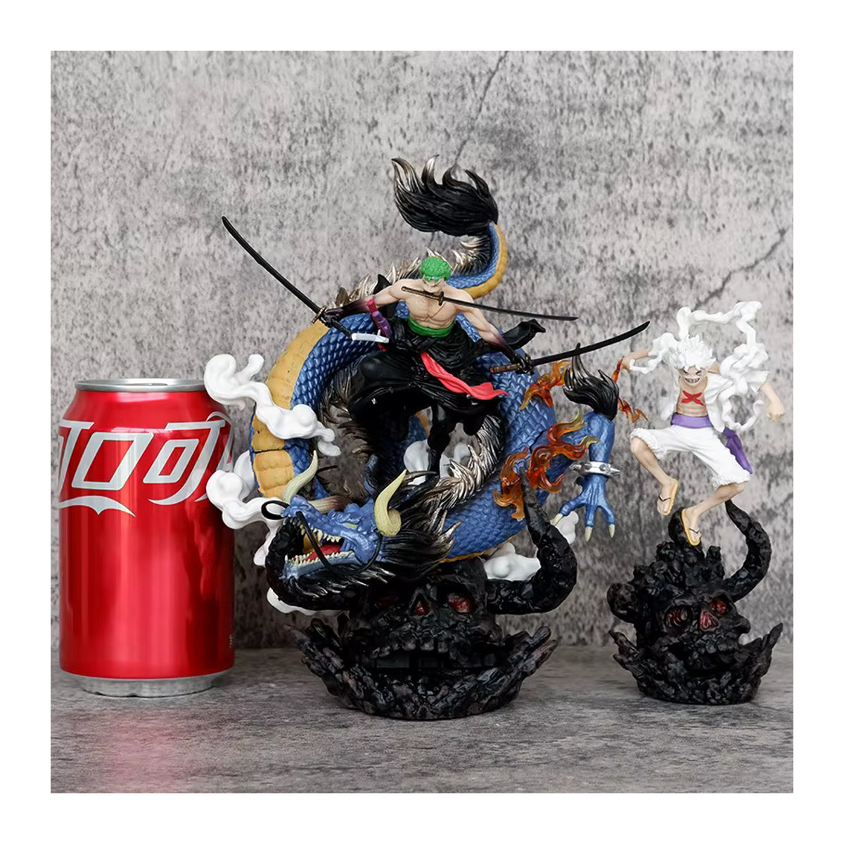 Bandai One Piece Anime Figur Dreamy Zoro Nika Luffy Ghost Island Statue in Schwarz und Gold, Höhe: 23 cm - Bild 3