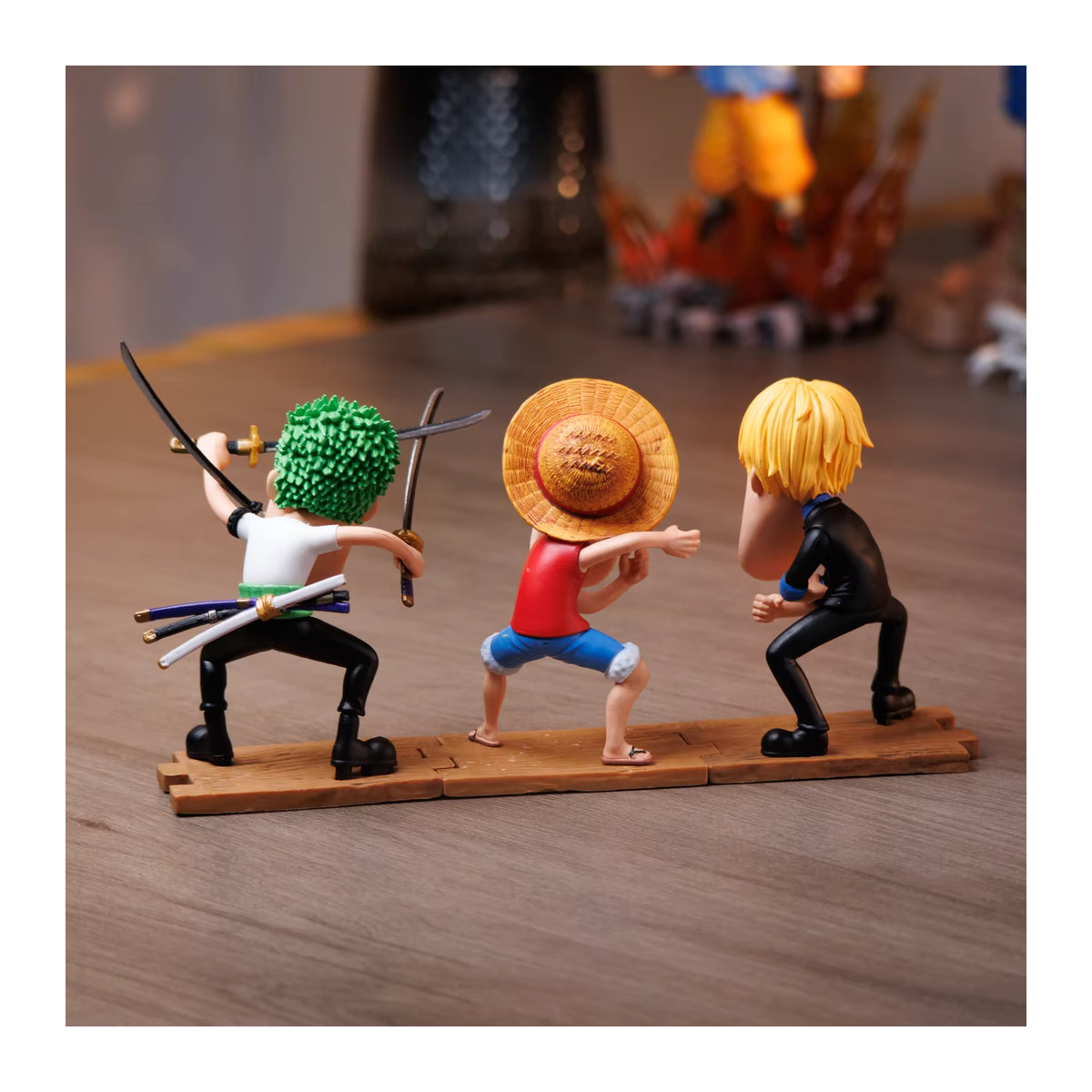 Bandai One Piece Anime Figur Hungry Threesome Zoro Sanji Modellskulptur mehrfarbig - Bild 2