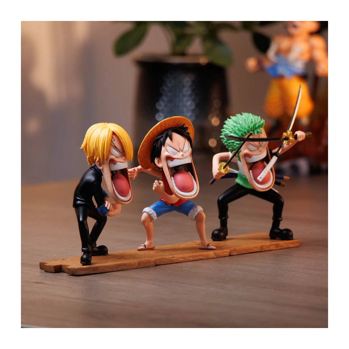 Bandai One Piece Anime Figur Hungry Threesome Zoro Sanji Modellskulptur mehrfarbig - Bild 3