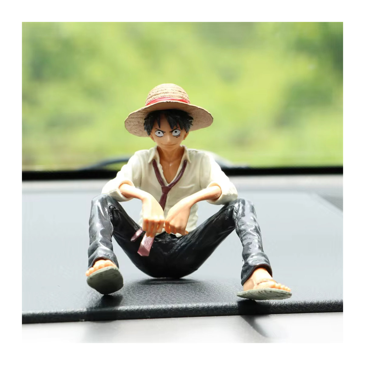 Bandai One Piece Anime-Figur Luffy in Sitzposition als PVC-Actionfigur und Sammlerstück, mehrfarbig - Bild 3