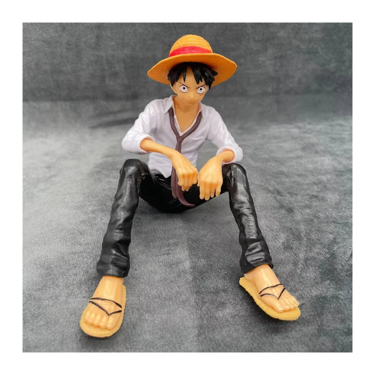 Bandai One Piece Anime-Figur Luffy in Sitzposition als PVC-Actionfigur und Sammlerstück, mehrfarbig - Bild 4