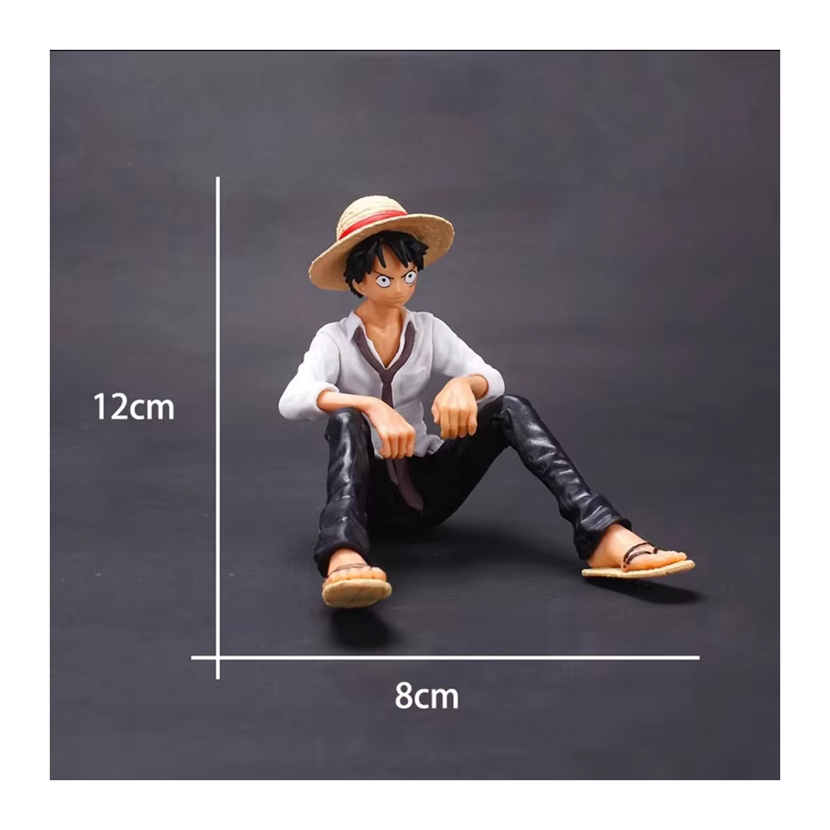 Bandai One Piece Anime-Figur Luffy in Sitzposition als PVC-Actionfigur und Sammlerstück, mehrfarbig - Bild 6