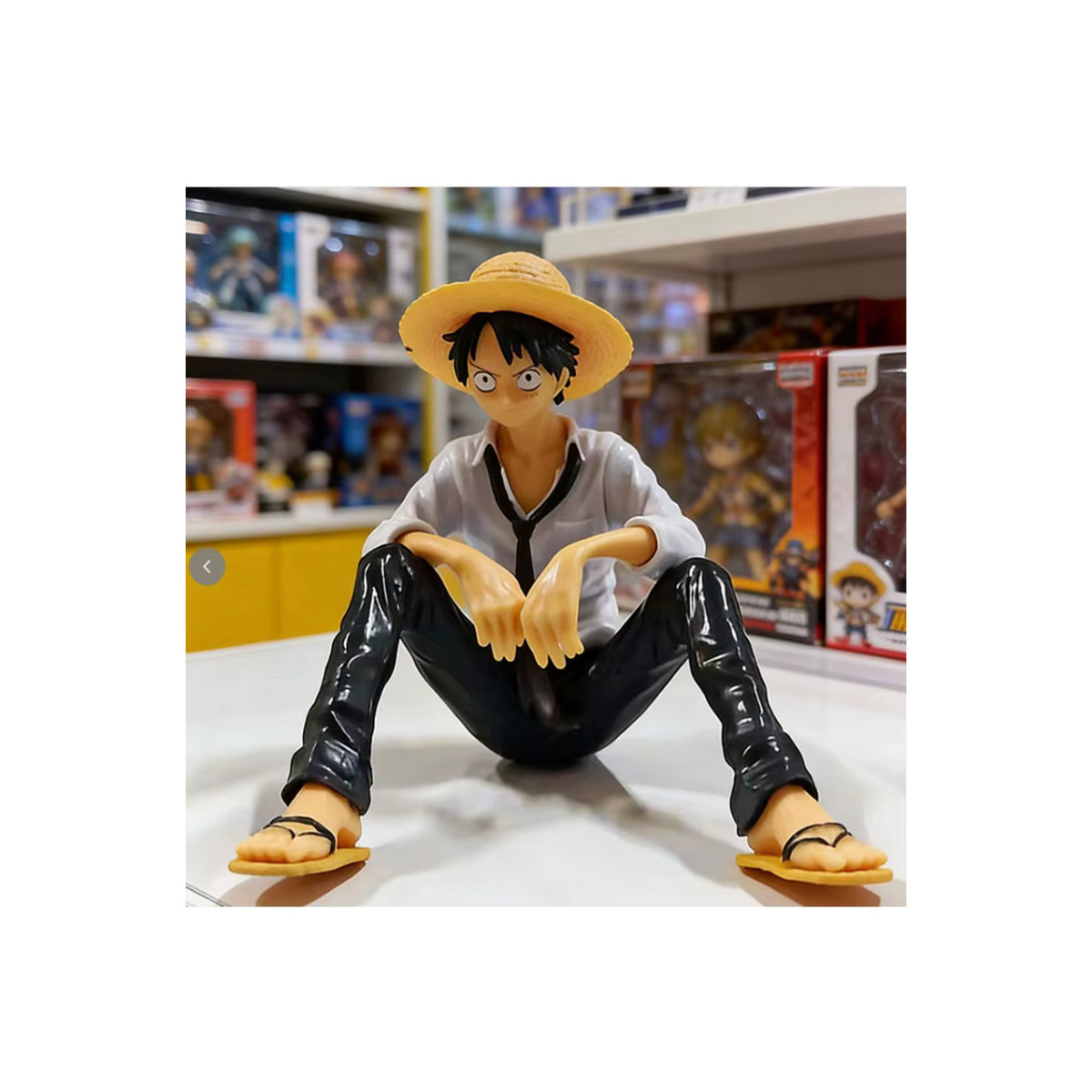Bandai One Piece Anime-Figur Luffy in Sitzposition als PVC-Actionfigur und Sammlerstück, mehrfarbig - Bild 7