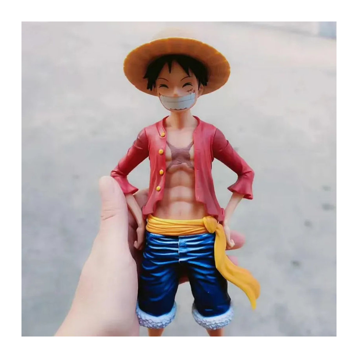 Bandai One Piece Anime-Figur Luffy mit drei wechselbaren Gesichtern, mehrfarbige Actionfigur aus Kunststoff für deine Dekoration - Bild 3
