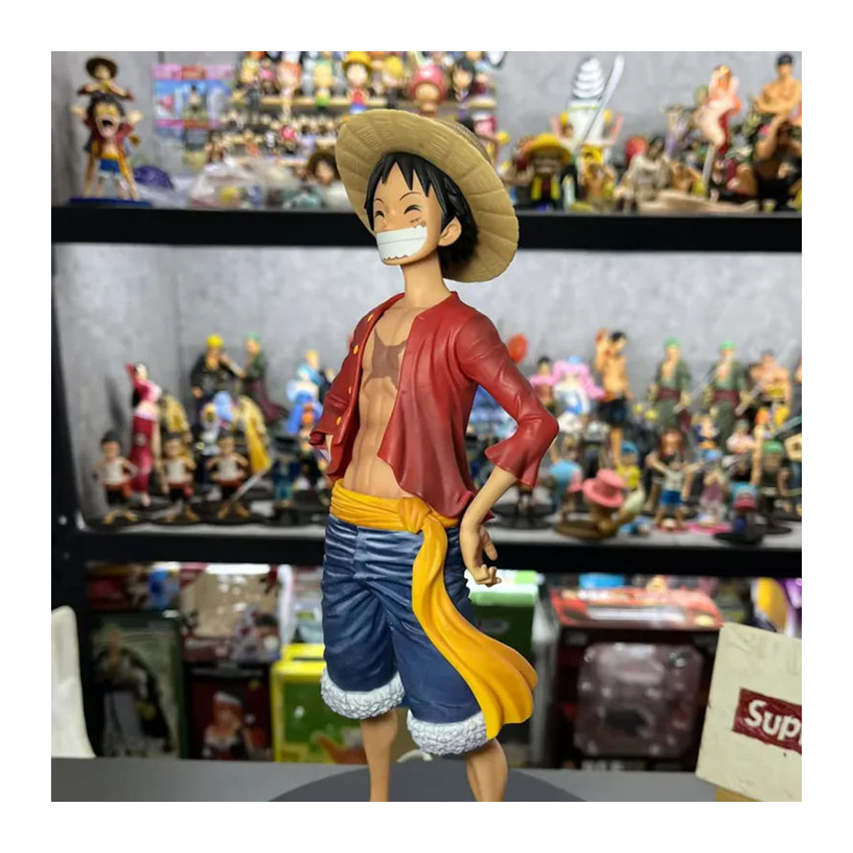 Bandai One Piece Anime-Figur Luffy mit drei wechselbaren Gesichtern, mehrfarbige Actionfigur aus Kunststoff für deine Dekoration - Bild 5