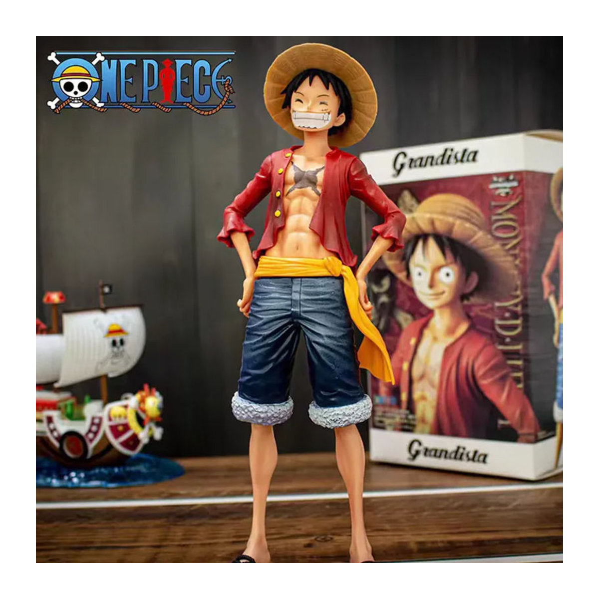 Bandai One Piece Anime-Figur Luffy mit drei wechselbaren Gesichtern, mehrfarbige Actionfigur aus Kunststoff für deine Dekoration - Bild 6