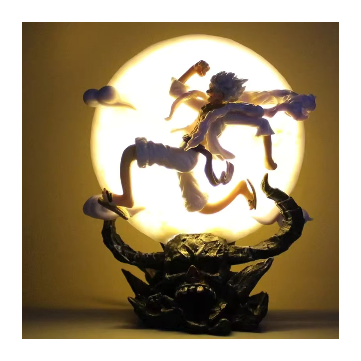 Bandai One Piece Anime Figur Monkey D. Luffy Gear 5 Nika Mondfee in Weiß, Höhe: 12 cm - Bild 2