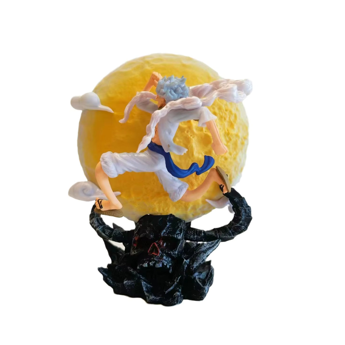 Bandai One Piece Anime Figur Monkey D. Luffy Gear 5 Nika Mondfee in Weiß, Höhe: 12 cm - Bild 5