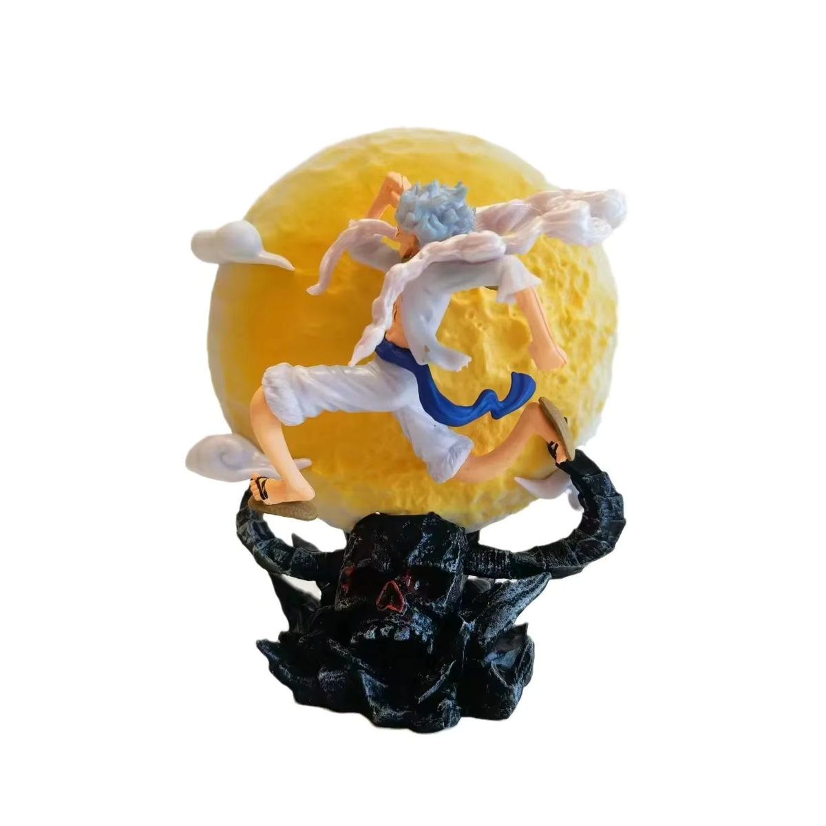 Bandai One Piece Anime Figur Monkey D. Luffy Gear 5 Nika Mondfee in Weiß, Höhe: 12 cm - Bild 6