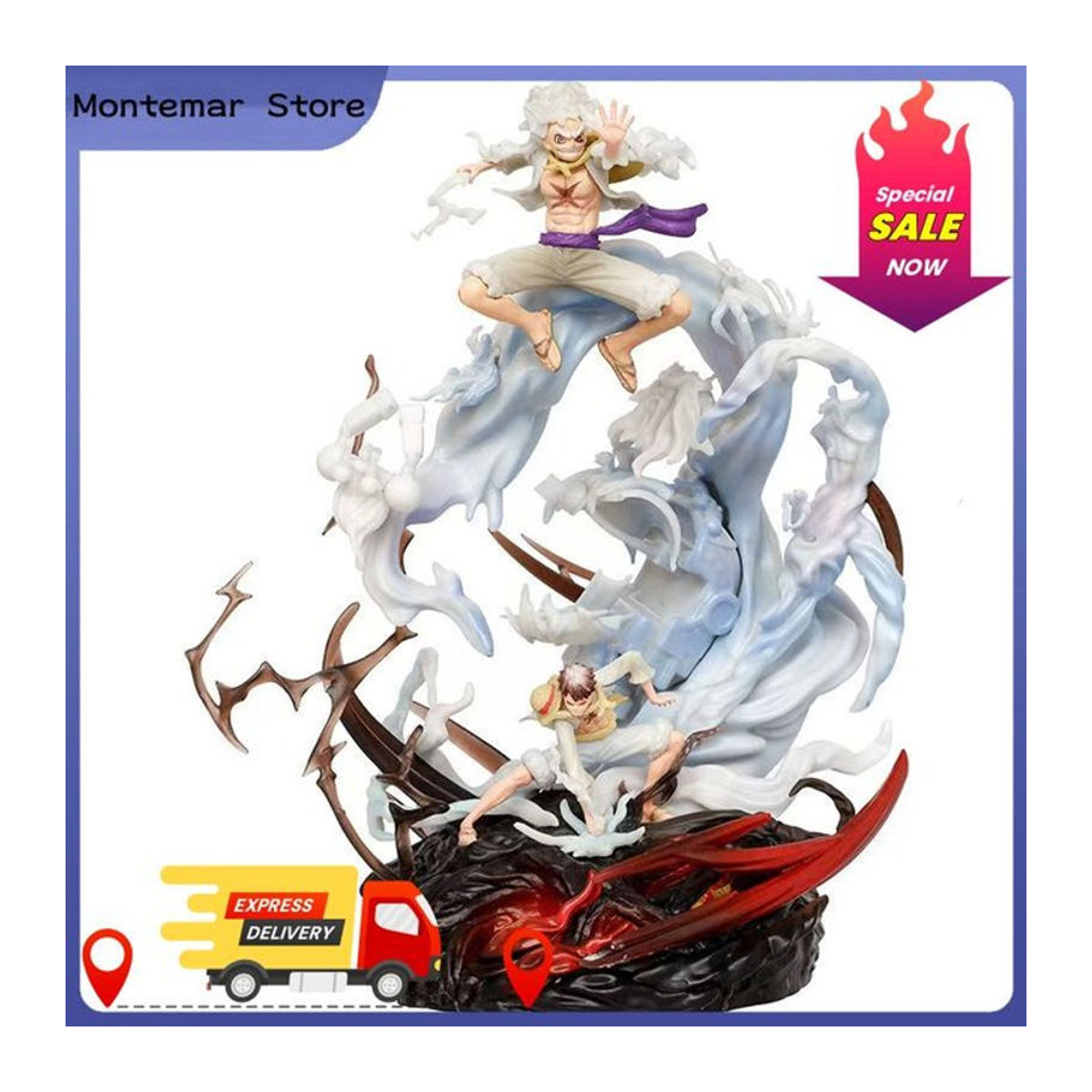 Bandai One Piece Anime Figur Monkey D. Luffy Gear 5 Nika Sonnengott Modellstatue mehrfarbig - Bild 1