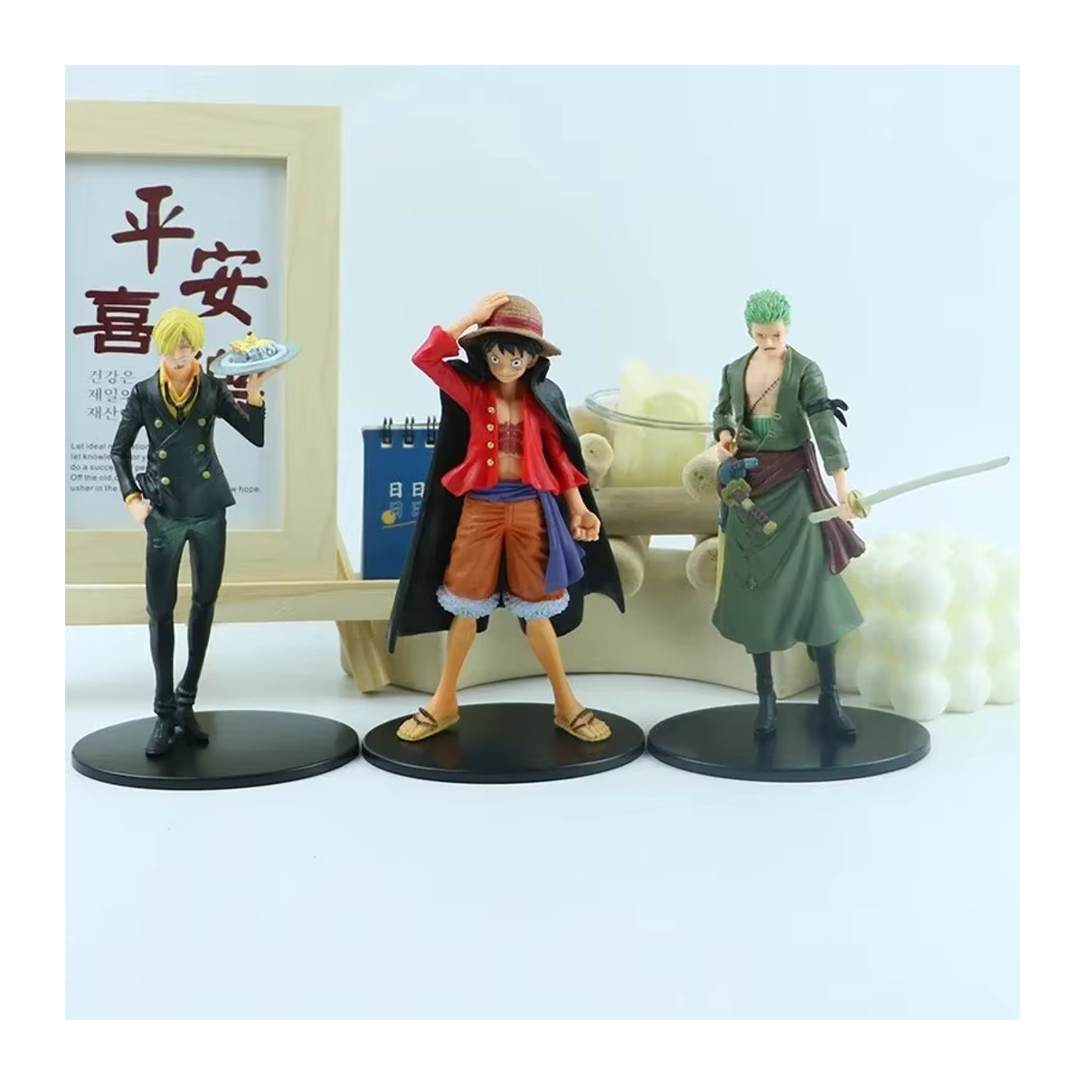 Bandai One Piece Anime Figur Pirate Warriors Monkey D Ruffy Roronoa Zoro Sanji Lysop Actionfigur, mehrfarbig, Höhe: 18 cm - Bild 2