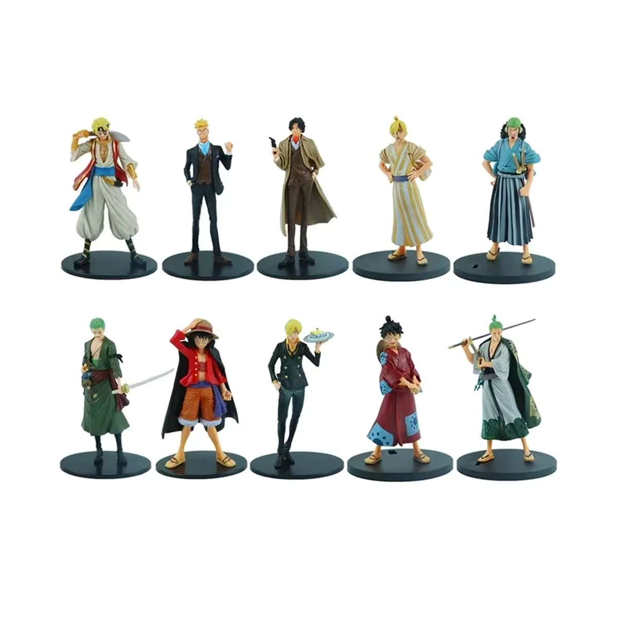 Bandai One Piece Anime Figur Pirate Warriors Monkey D Ruffy Roronoa Zoro Sanji Lysop Actionfigur, mehrfarbig, Höhe: 18 cm - Bild 4