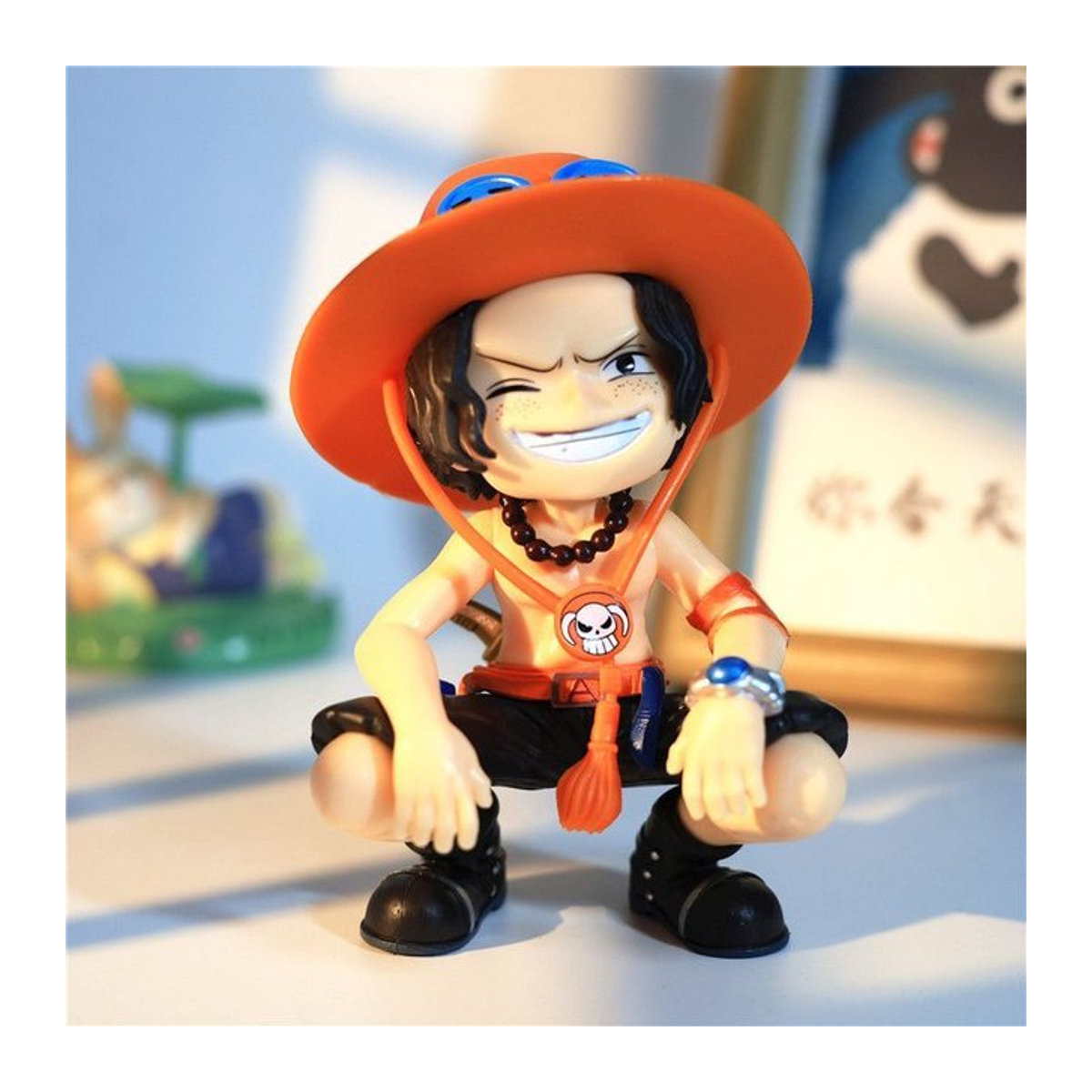 Bandai One Piece Anime Figur Portgas D. Ace Yamato Q Version Modell in Mehrfarbig - Bild 1