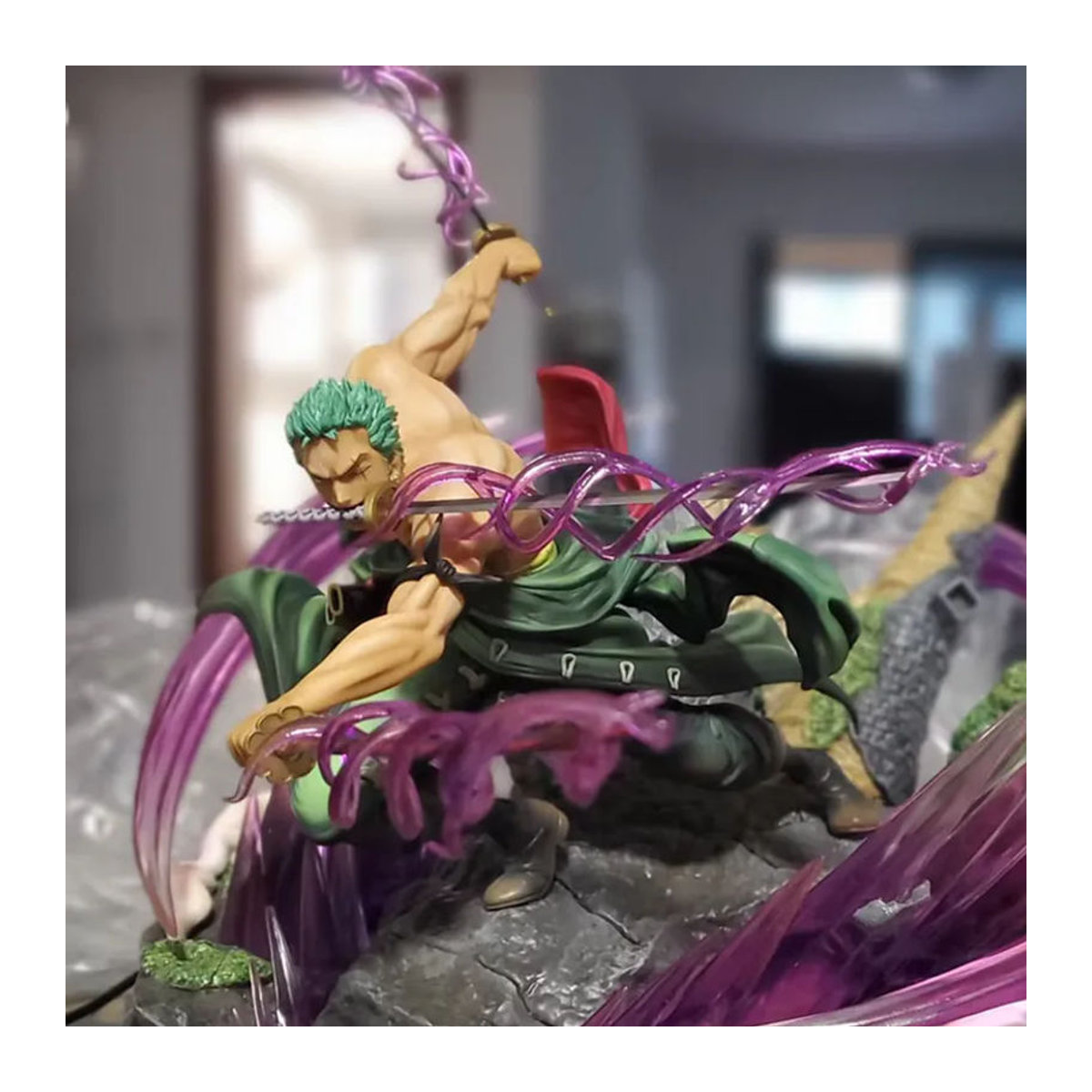 Bandai One Piece Anime Figur Roronoa Zoro Actionfigur aus Kunststoff, mehrfarbig, Höhe: 10 cm - Bild 5