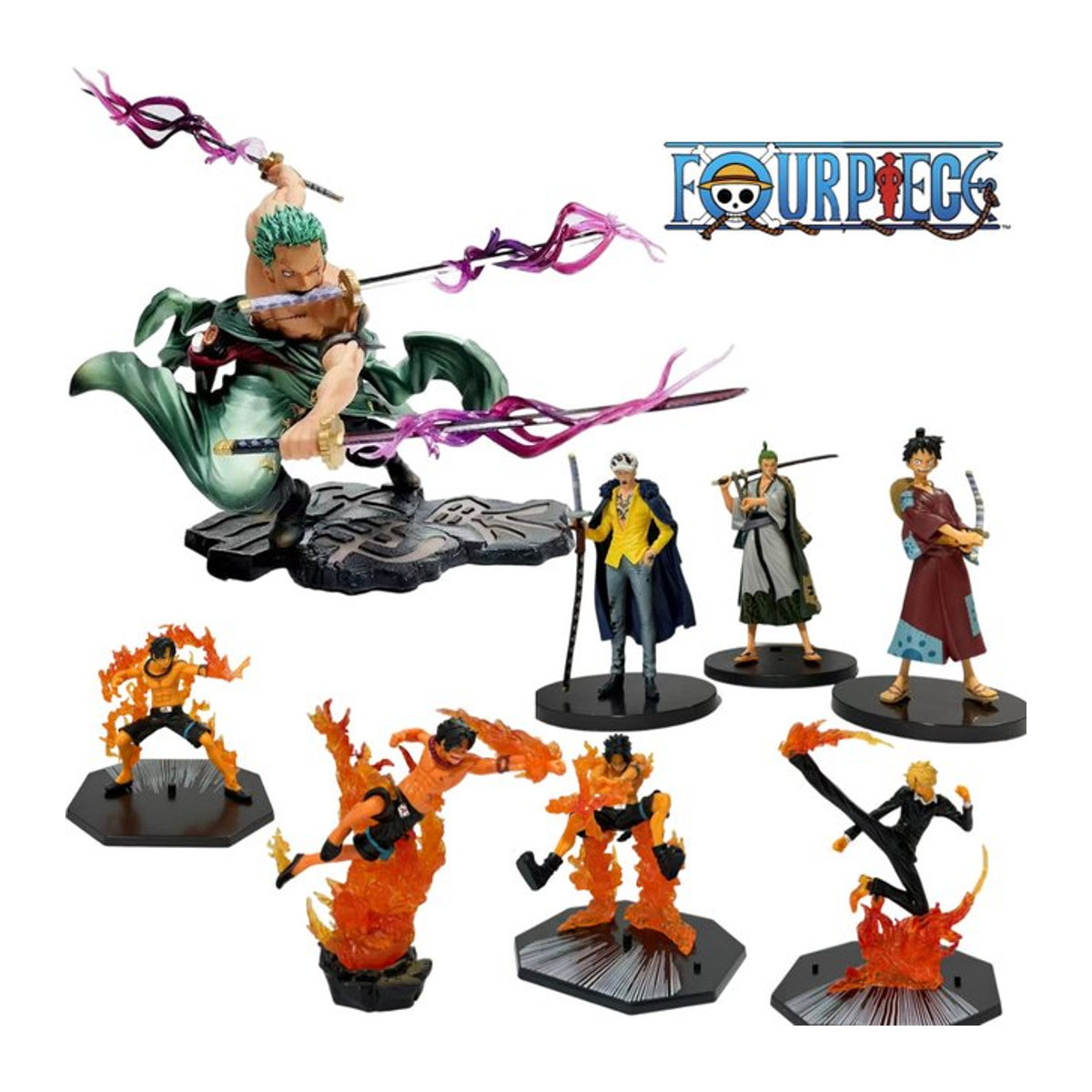 Bandai One Piece Anime Figur Roronoa Zoro Drei-klinge Sa-maximum Manga Statue, mehrfarbig, Höhe: 10 cm - Bild 1