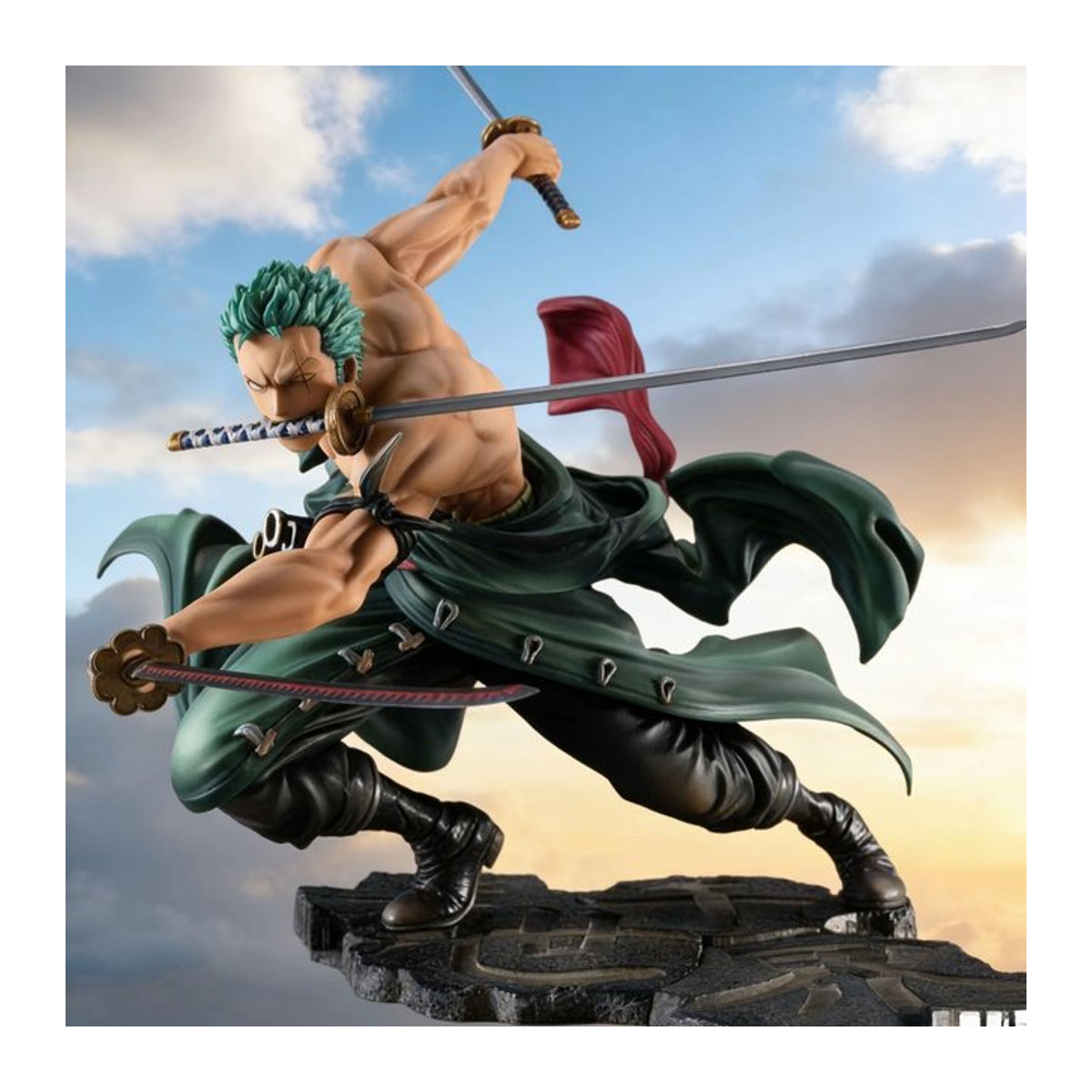 Bandai One Piece Anime-Figur Roronoa Zoro Drei-Klingen-Sa-Maximum Actionfigur, mehrfarbig, Höhe: 10 cm - Bild 1