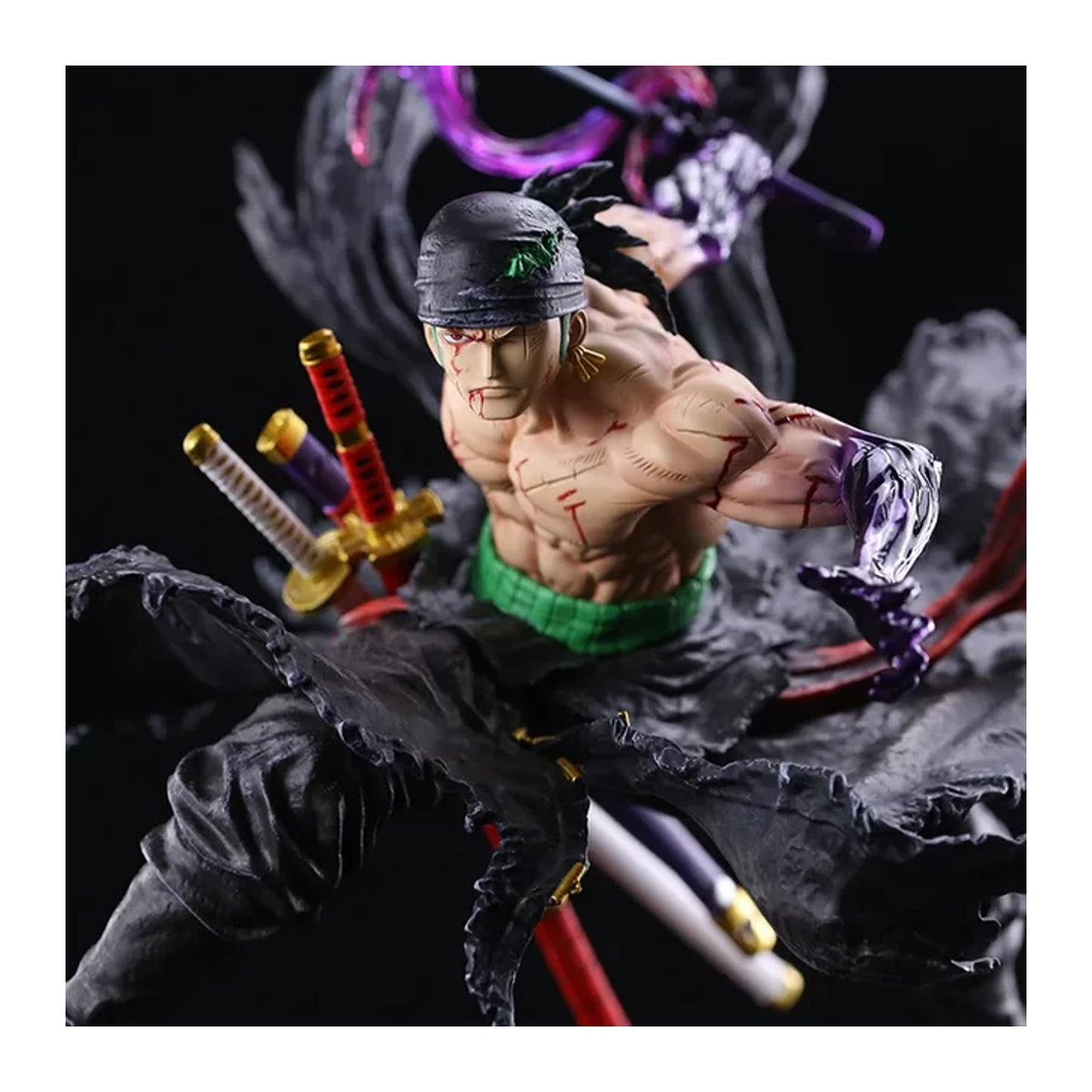 Bandai One Piece Anime Figur Roronoa Zoro Statue aus Kunststoff, mehrfarbig, Höhe: 35 cm - Bild 1
