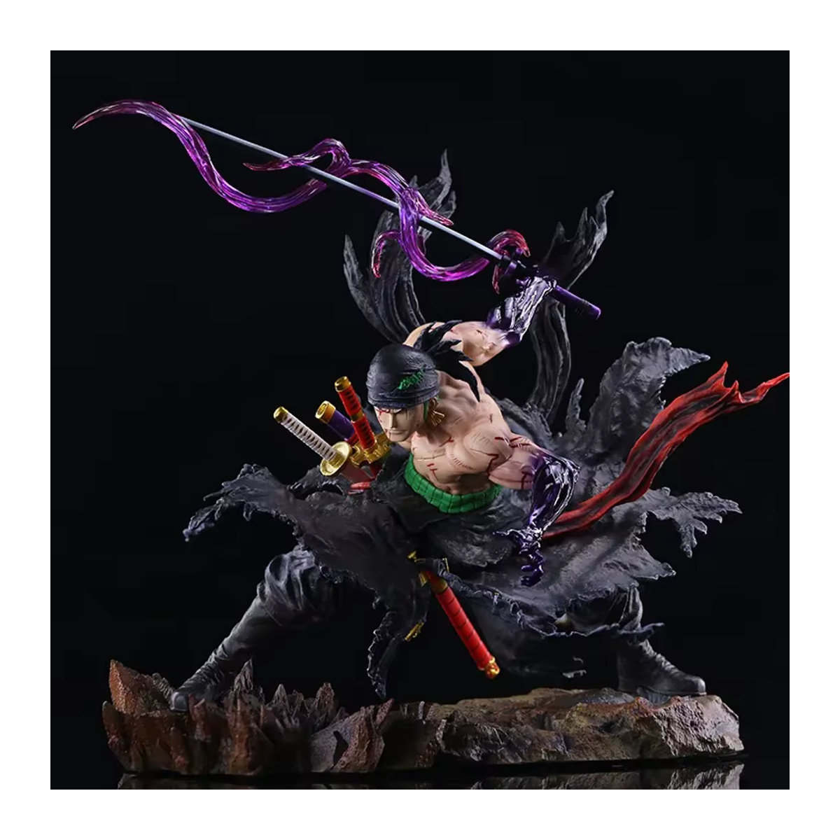 Bandai One Piece Anime Figur Roronoa Zoro Statue aus Kunststoff, mehrfarbig, Höhe: 35 cm - Bild 3