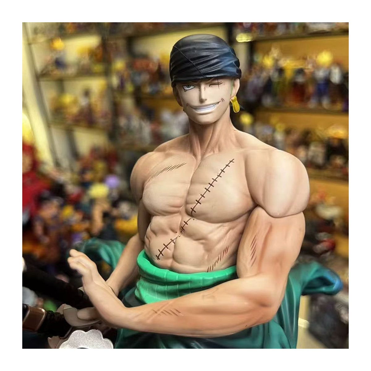 Bandai One Piece Anime Figur Roronoa Zoro Statue aus PVC, mehrfarbig - Bild 3