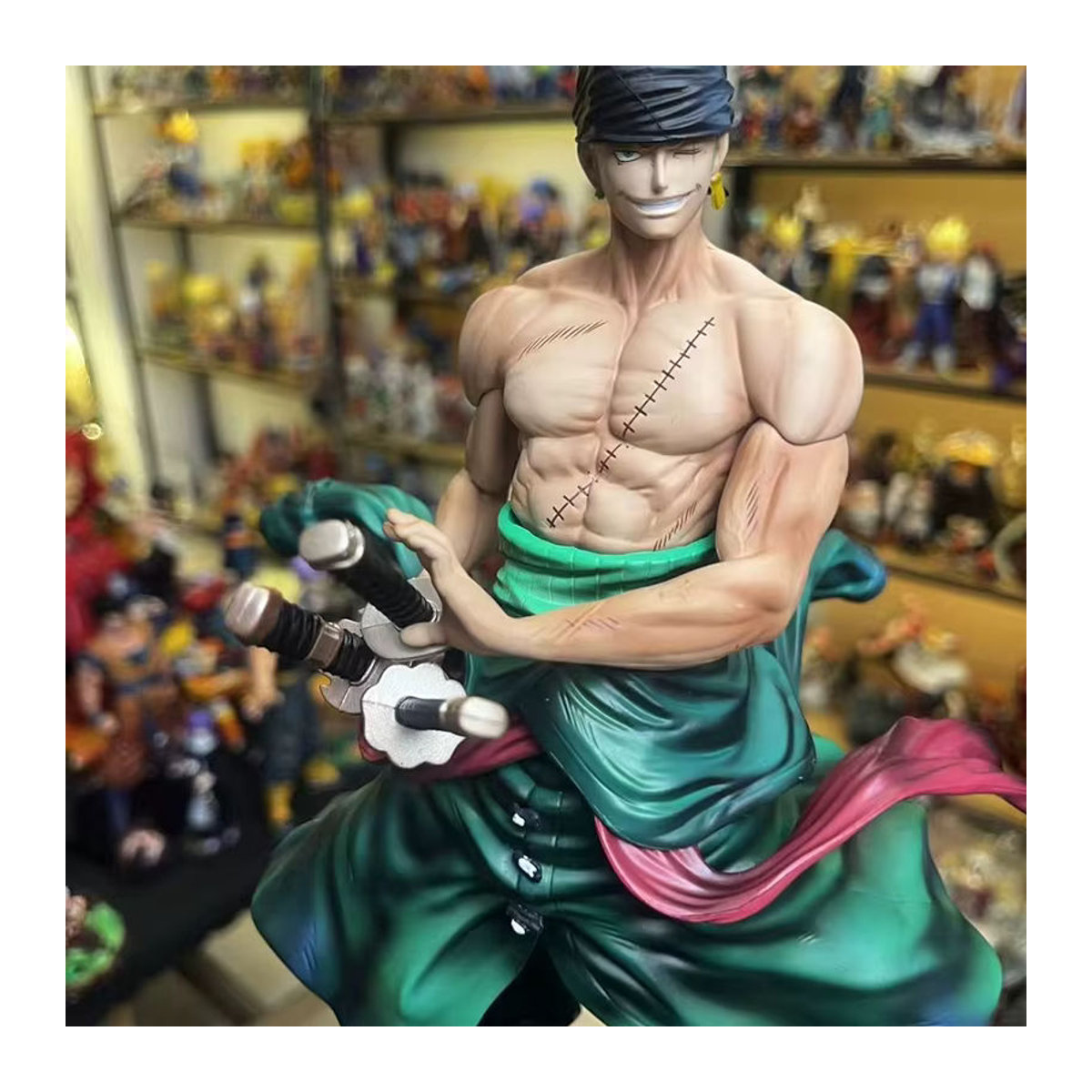 Bandai One Piece Anime Figur Roronoa Zoro Statue aus PVC, mehrfarbig - Bild 4
