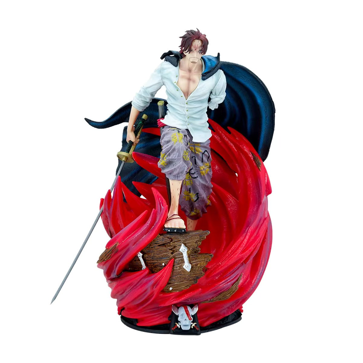 Bandai One Piece Anime Figur Rothaariger Shanks Vier Kaiser Messer Ziehen Szene, mehrfarbig, Höhe: 36 cm - Bild 5