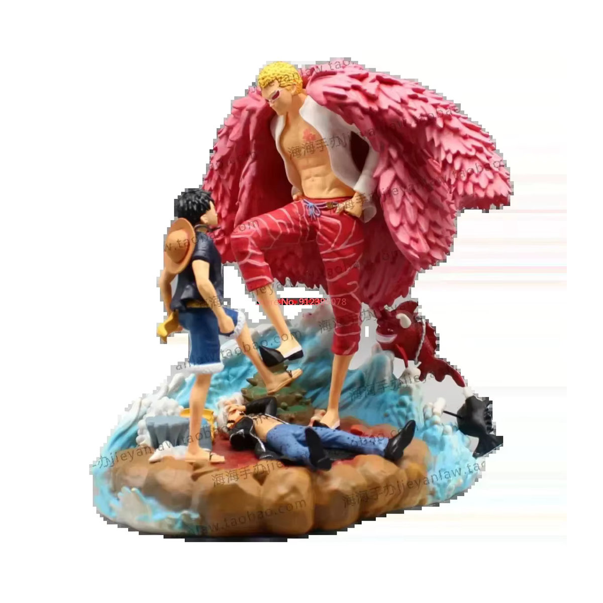 Bandai One Piece Anime Figur Ruffy vs. Donquixote Doflamingo PVC Statue, mehrfarbig, Höhe: 21 cm - Bild 6