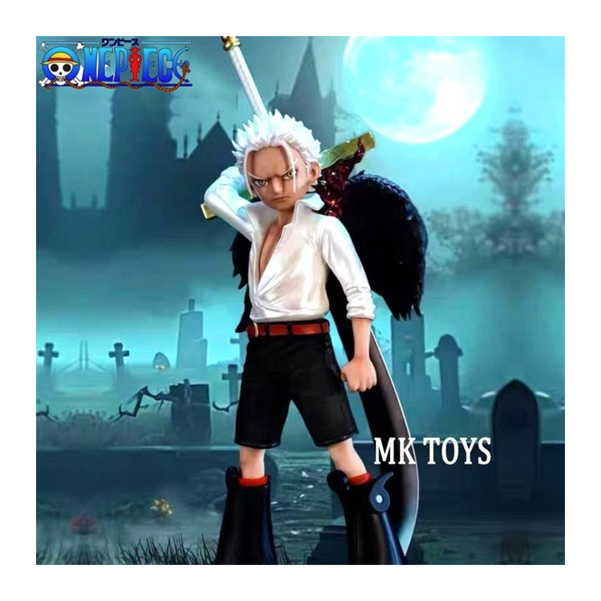 Bandai One Piece Anime Figur Seraphim Dracule Mihawk Actionfigur aus Kunststoff, mehrfarbig, Höhe: 16 cm - Bild 1
