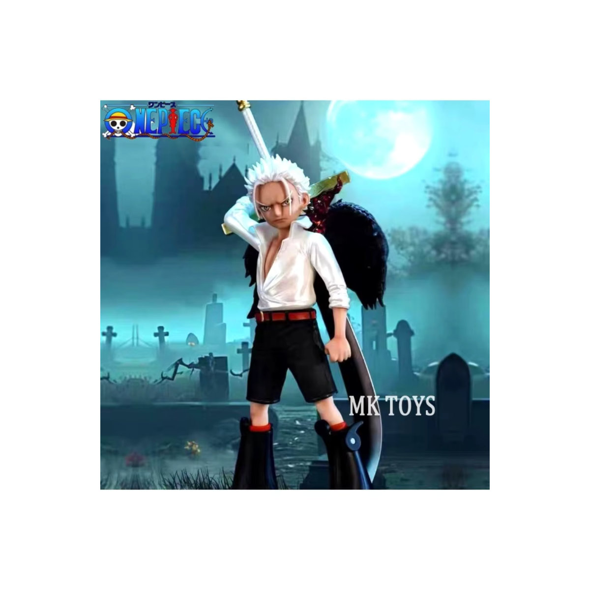Bandai One Piece Anime Figur Seraphim Dracule Mihawk Actionfigur aus Kunststoff, mehrfarbig, Höhe: 16 cm - Bild 3