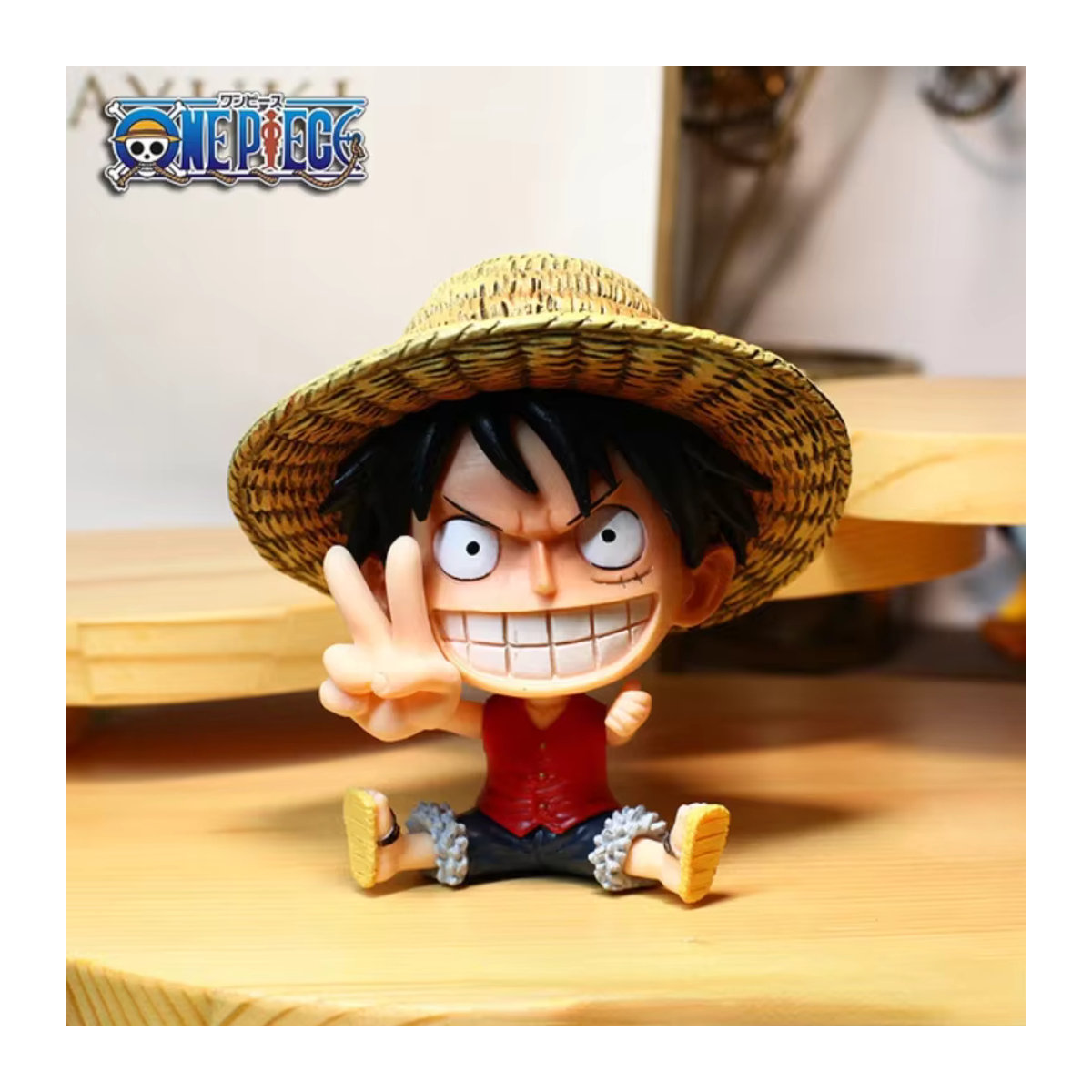 Bandai One Piece Anime Figuren Monkey D. Ruffy und Roronoa Zoro als Kawaii Q-Version PVC Modell in Mehrfarbig - Bild 3