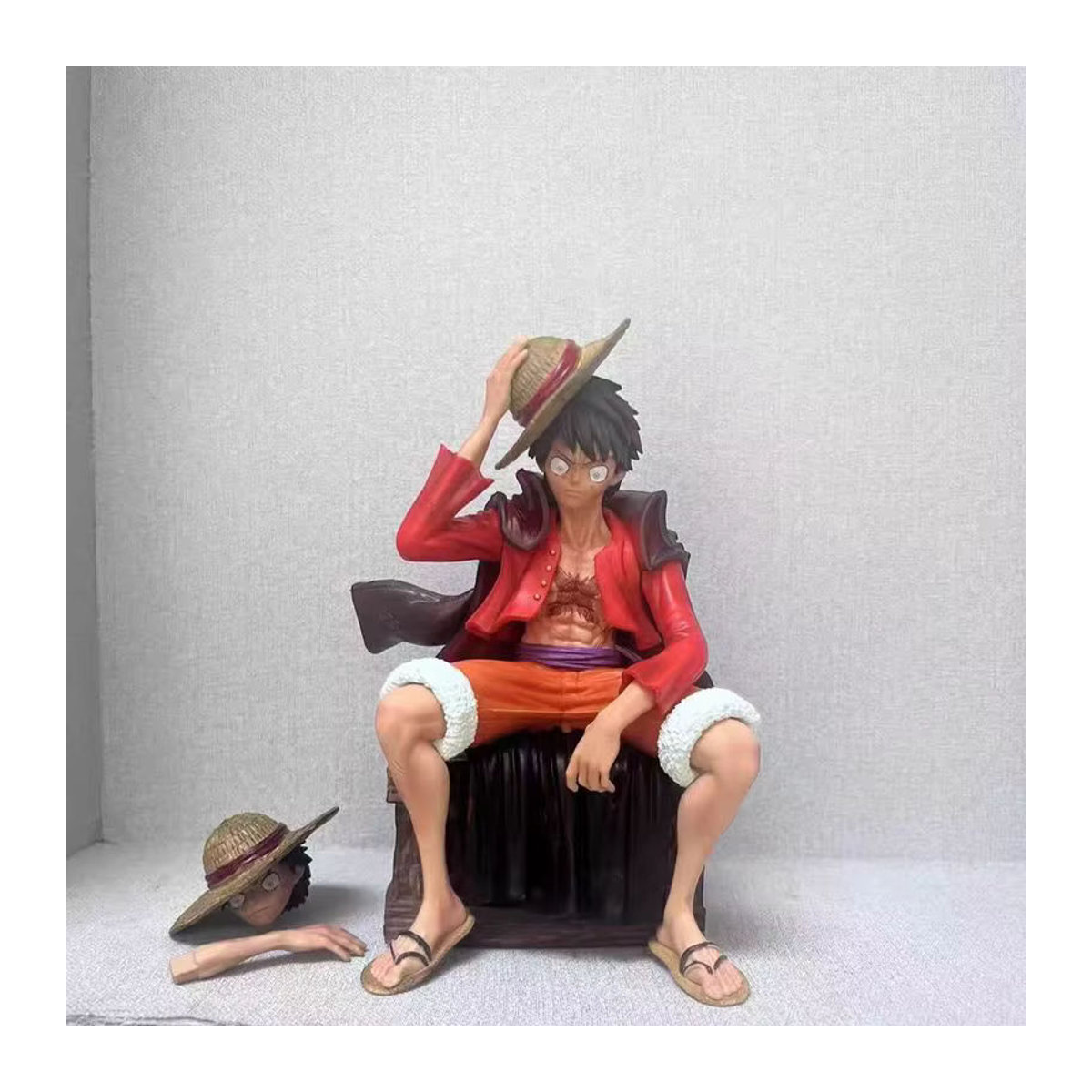 Bandai One Piece Anime Figuren Roronoa Zoro und Ruffy PVC Action Modell als mehrfarbige Dekorationsfigur für deinen Schreibtisch oder dein Auto - Bild 1