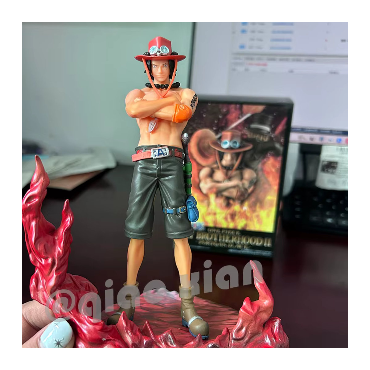 Bandai One Piece Anime Figuren Set aus 3 Stück mit Monkey D. Ruffy, Ace und Sabo in Mehrfarbig, PVC Actionfiguren für Sammler - Bild 2