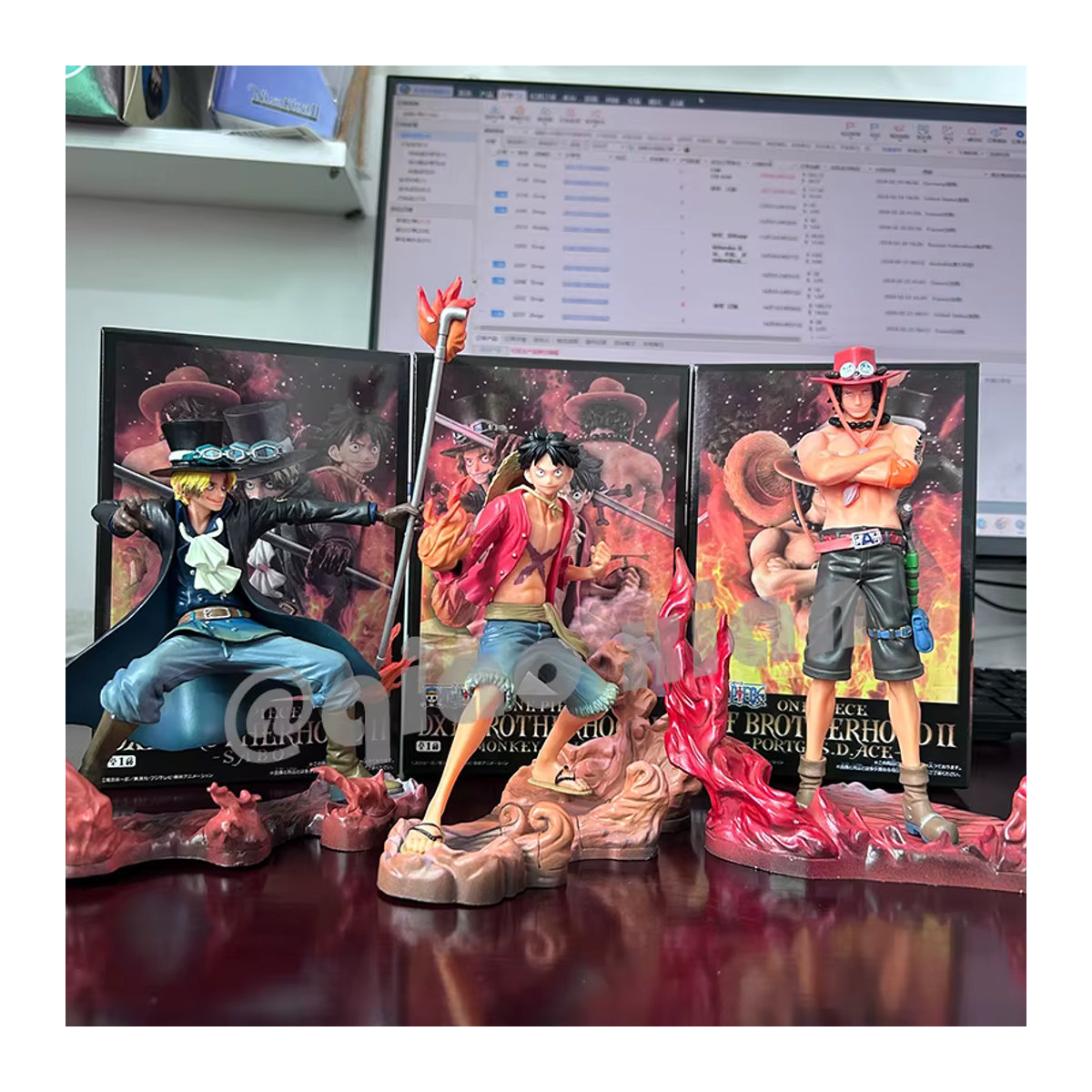 Bandai One Piece Anime Figuren Set aus 3 Stück mit Monkey D. Ruffy, Ace und Sabo in Mehrfarbig, PVC Actionfiguren für Sammler - Bild 4