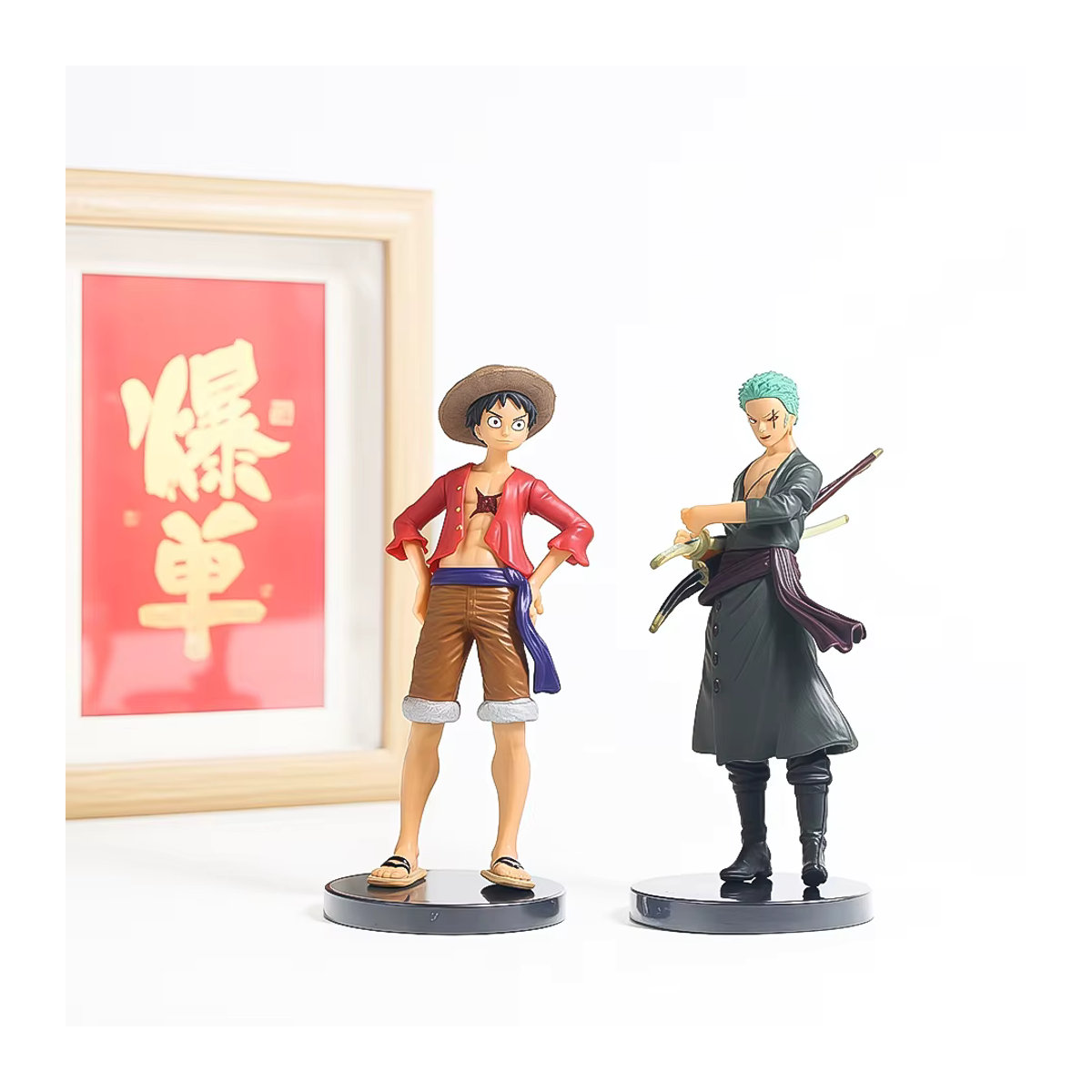 Bandai One Piece Anime Figuren Set Luffy Ace Zoro Sanji Nami aus Kunststoff, mehrfarbig - Bild 4