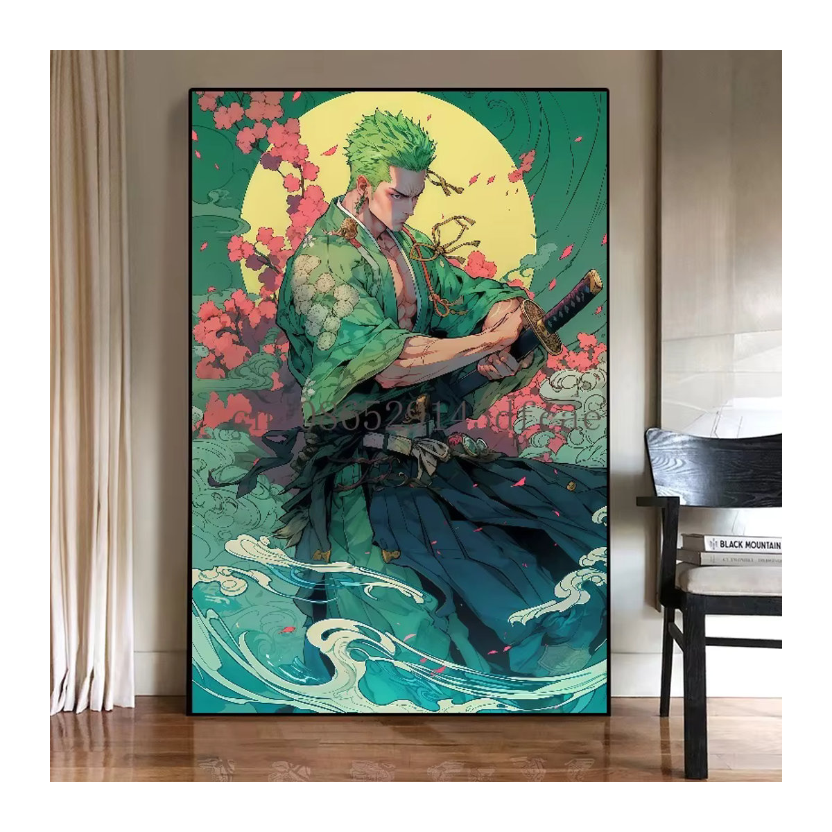 Bandai One Piece Anime Leinwand Wandbild Zoro Porträt in Mehrfarbig - Bild 2