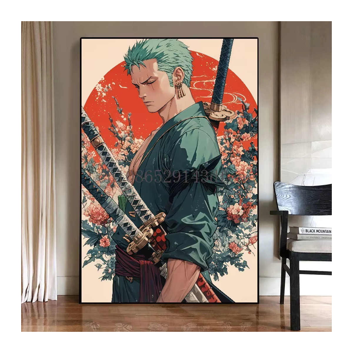Bandai One Piece Anime Leinwand Wandbild Zoro Porträt in Mehrfarbig - Bild 3