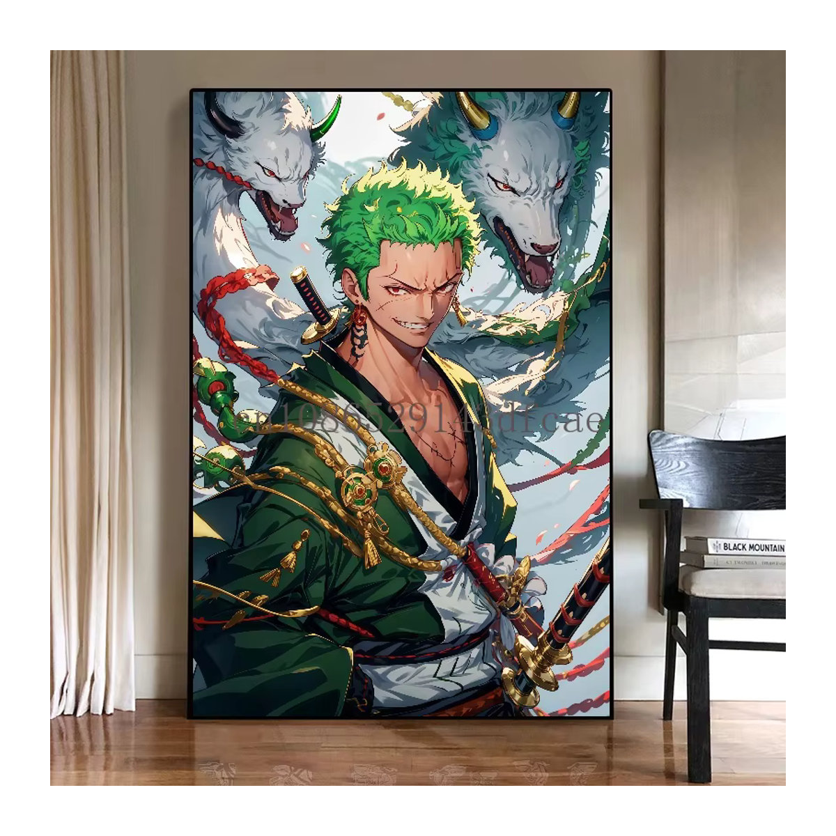 Bandai One Piece Anime Leinwand Wandbild Zoro Porträt in Mehrfarbig - Bild 4