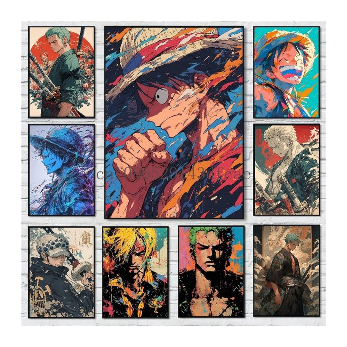 Bandai One Piece Anime Leinwanddruck Poster ungerahmt mehrfarbig - Bild 1
