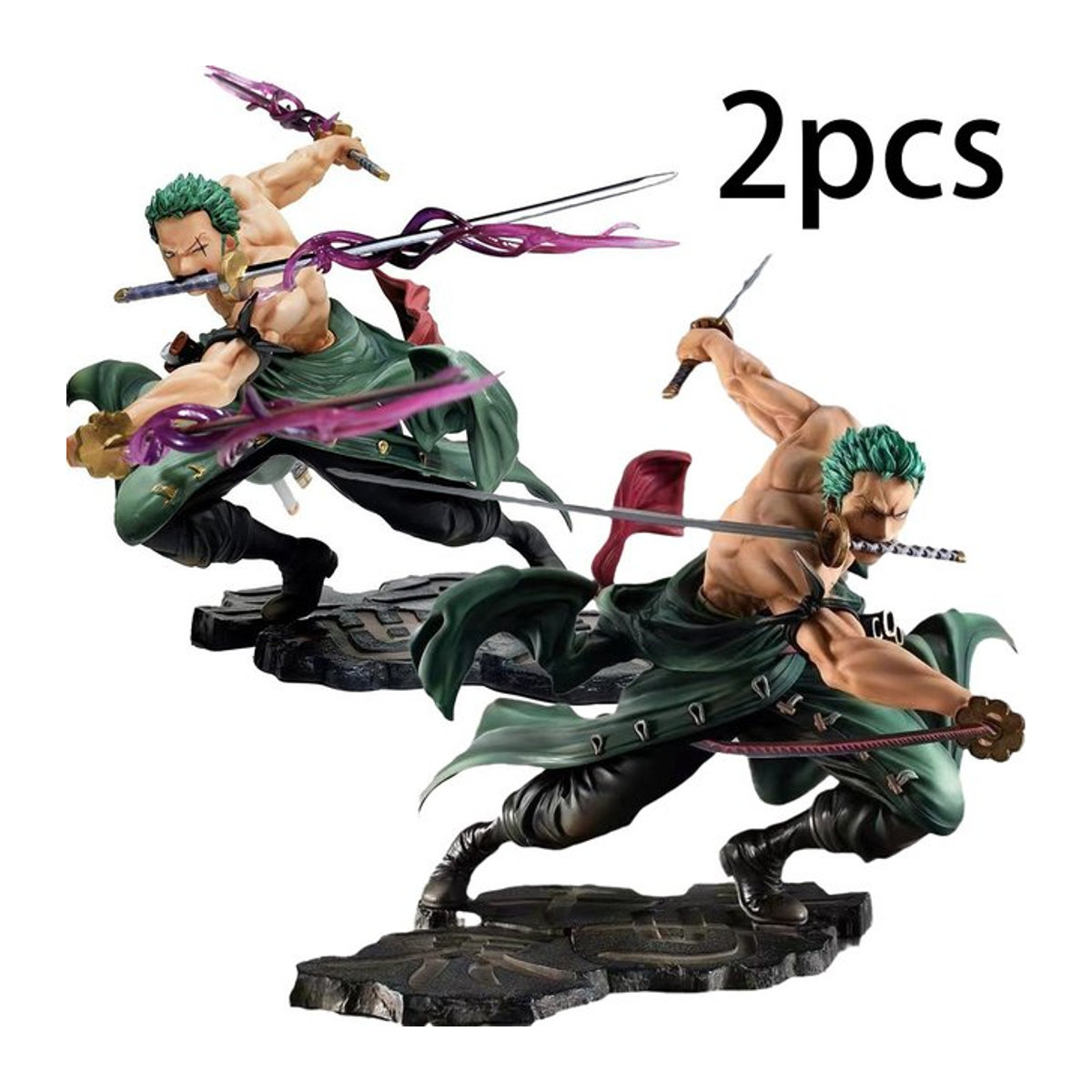 Bandai One Piece Anime Roronoa Zoro Actionfigur aus PVC, mehrfarbig, Höhe: 10 cm - Bild 1