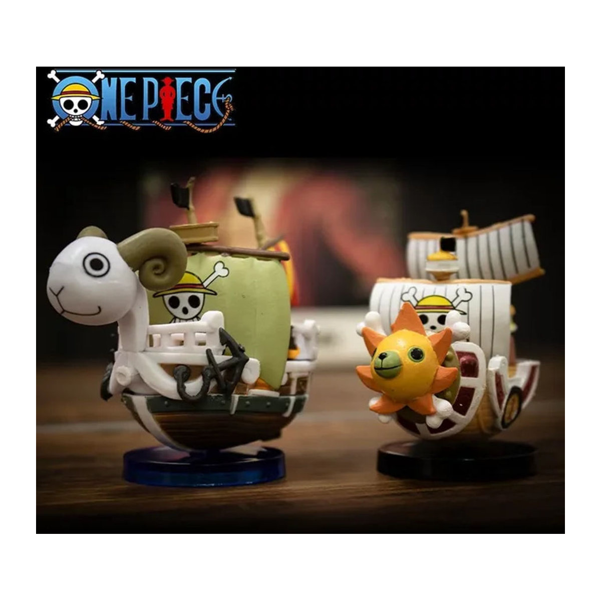 Bandai One Piece Anime Schiff Modell Thousand Sunny und Going Merry Figuren aus Kunststoff, mehrfarbig, Höhe: 7 cm - Bild 1