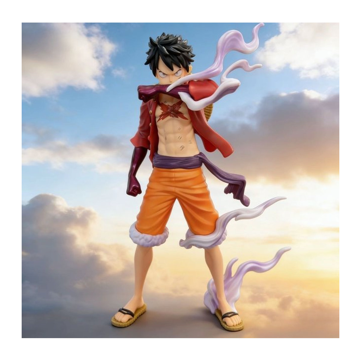 Bandai One Piece Anime Statue Luffy Second Gear stehend, PVC Sammlerfigur, mehrfarbig, Höhe: 19 cm - Bild 1