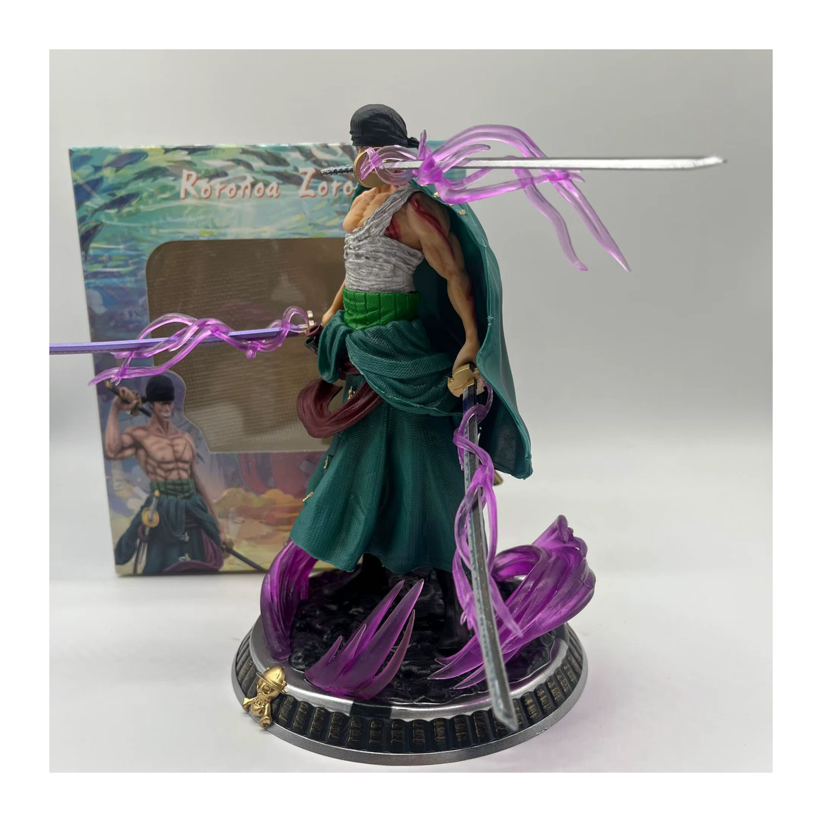 Bandai One Piece Anime Statue Roronoa Zoro Blood Bathing Version, mehrfarbig, Höhe: 21 cm - Bild 3