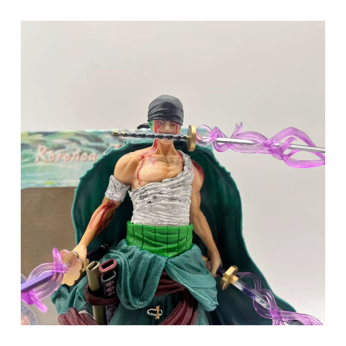 Bandai One Piece Anime Statue Roronoa Zoro Blood Bathing Version, mehrfarbig, Höhe: 21 cm - Bild 5