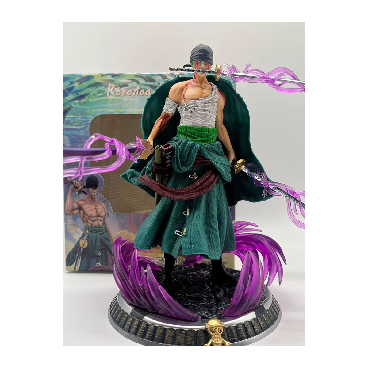 Bandai One Piece Anime Statue Roronoa Zoro Blood Bathing Version, mehrfarbig, Höhe: 21 cm - Bild 7