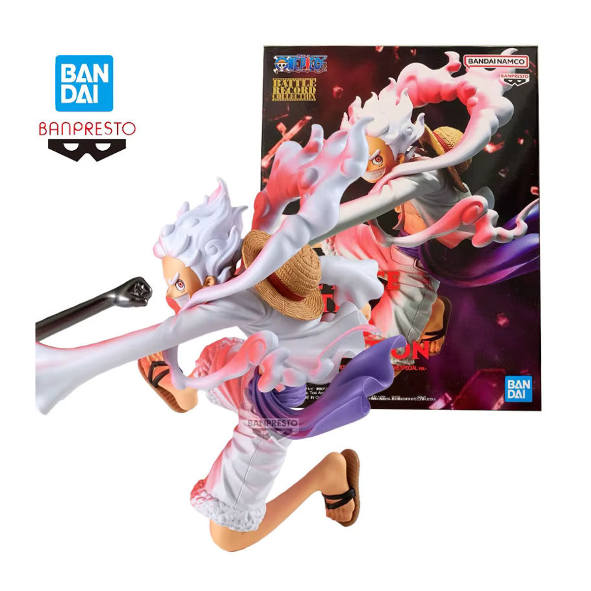 Bandai One Piece Battle Record Collection Monkey D. Luffy Gear5 Special Ver. Anime Modellfigur in Weiß - Bild 5
