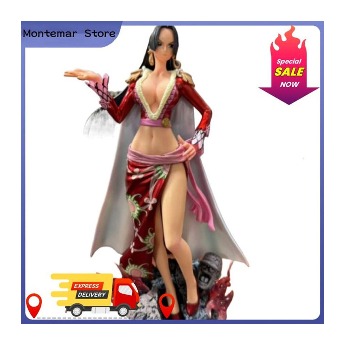 Bandai One Piece Boa Hancock Make A Finger Herz Anime Figur, mehrfarbig, Höhe: 29,5 cm - Bild 1