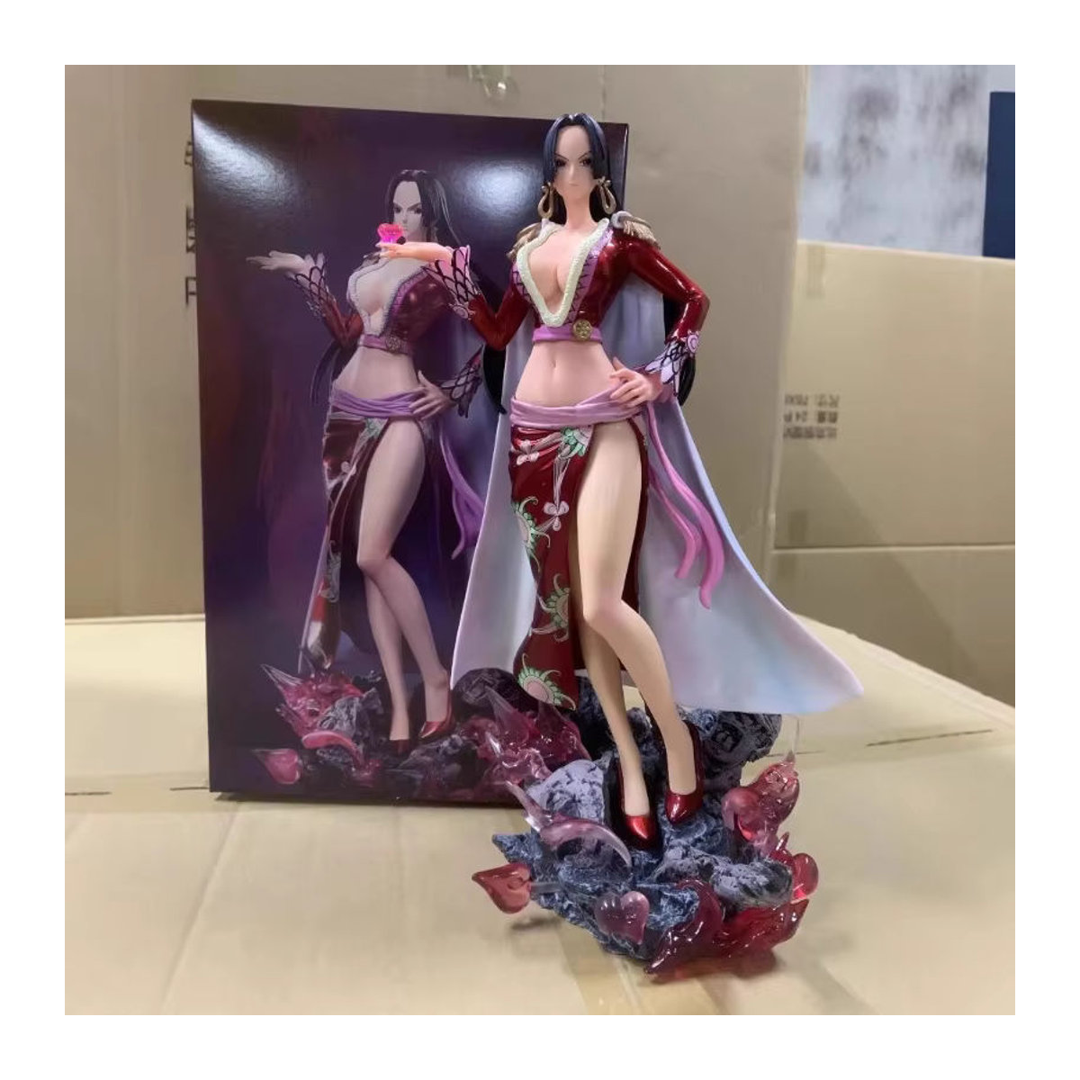 Bandai One Piece Boa Hancock Make A Finger Herz Anime Figur, mehrfarbig, Höhe: 29,5 cm - Bild 3