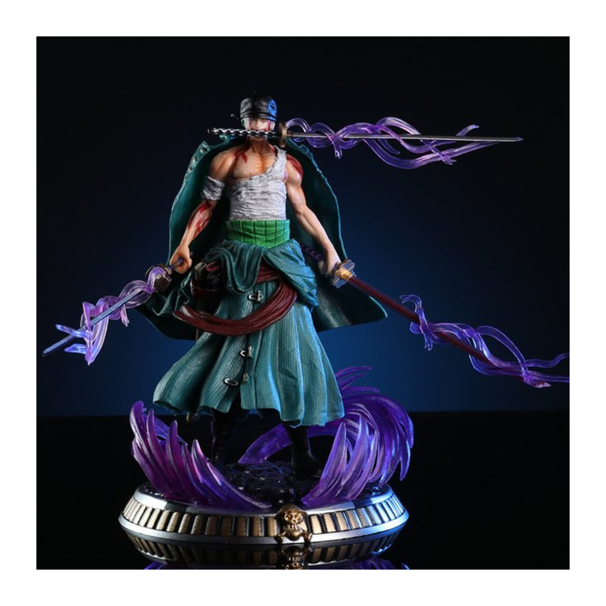 Bandai One Piece Figur Roronoa Zoro Blood Bath Stunt Version Statue, mehrfarbig, Höhe: 21 cm - Bild 1
