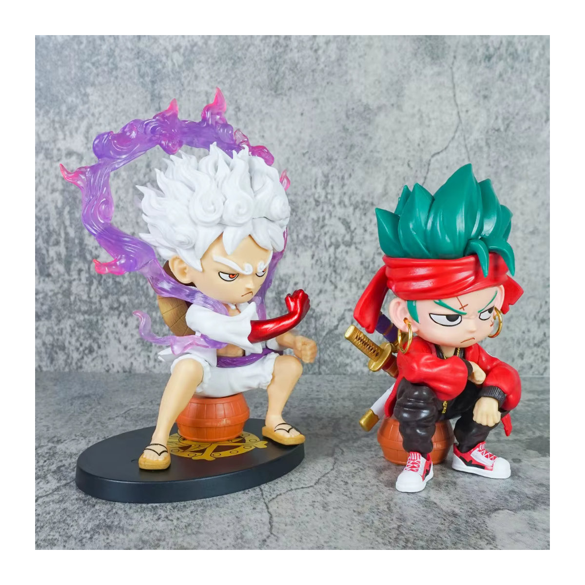 Bandai One Piece Figurenset Q-Version mit Luffy, Ace, Zoro, Sanji und Yamato in mehrfarbig aus Kunststoff - Bild 1
