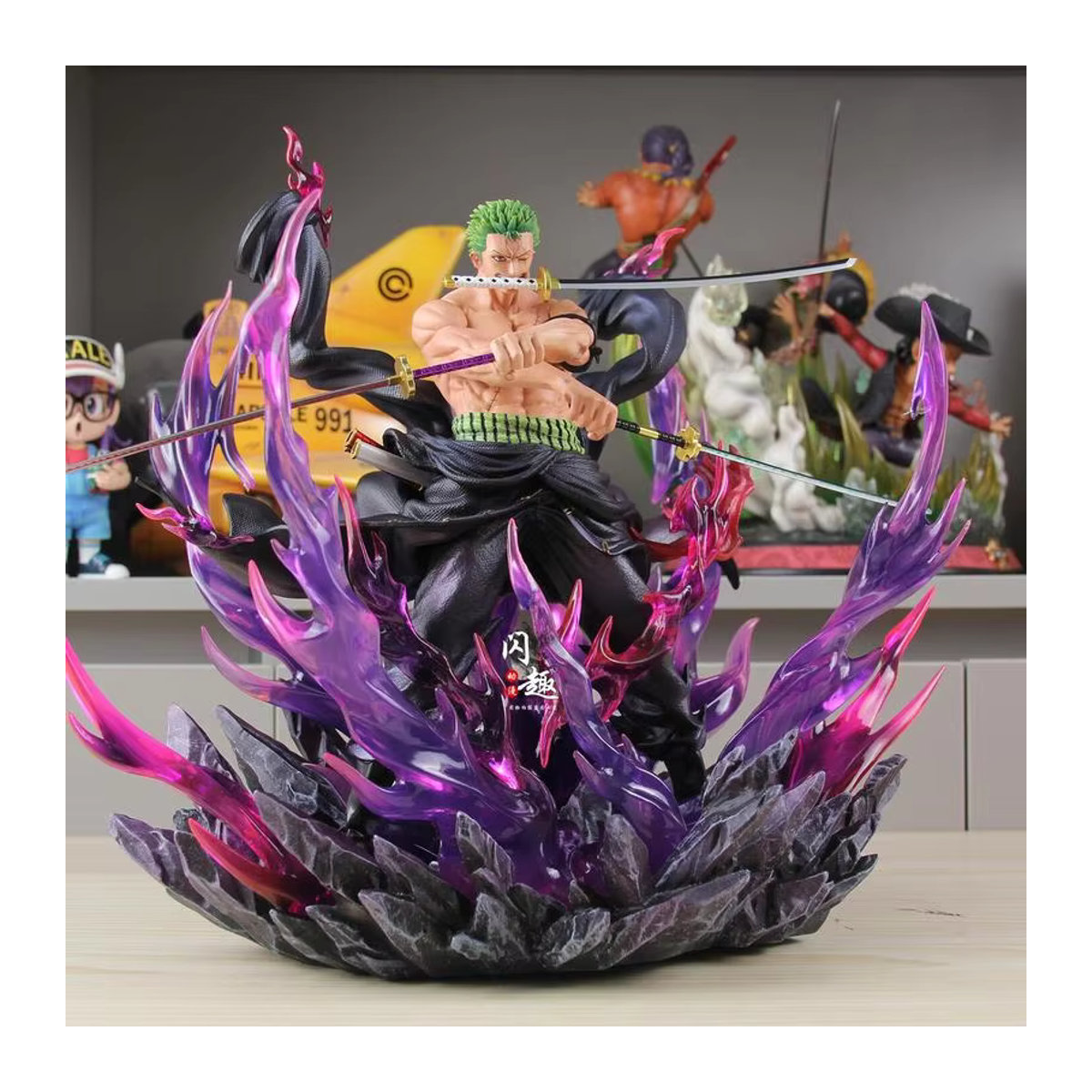 Bandai One Piece Full Range JT Statue Enraged Zoro Anime Figur aus PVC in Mehrfarbig - Bild 3