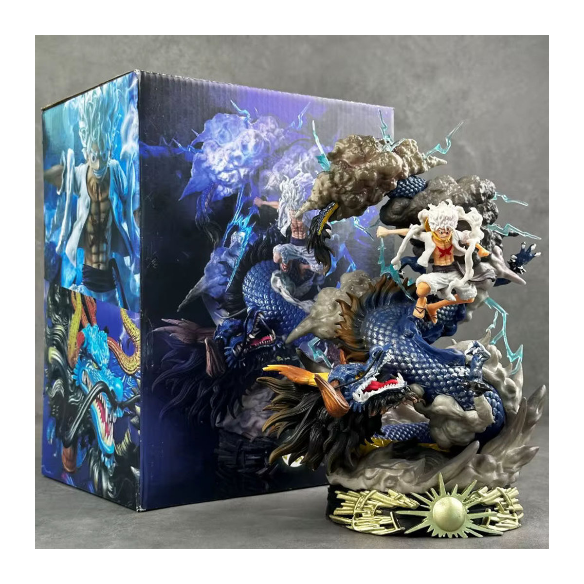 Bandai One Piece Gear 5 Ruffy Vs Kaido Anime Figur aus PVC, mehrfarbig, Höhe: 22 cm - Bild 2